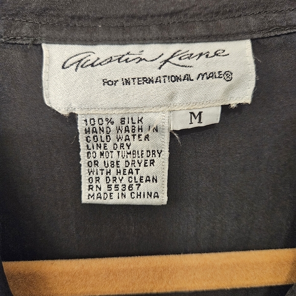 Vintage - Silk Austin Kane Black Pleated Blouse - NWOT - Size L - Picture 6 of 6
